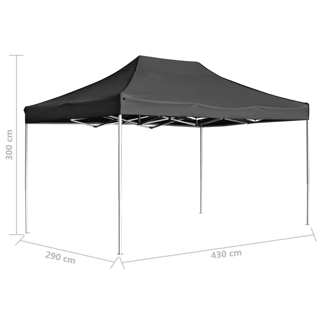 vidaXL Professional Folding Party Tent Aluminium 4.5x3 m Anthracite