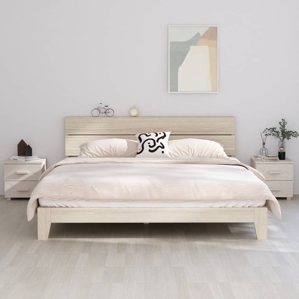 vidaXL Bedside Cabinets HAMAR 2 pcs White 40x35x44.5 cm Solid Wood