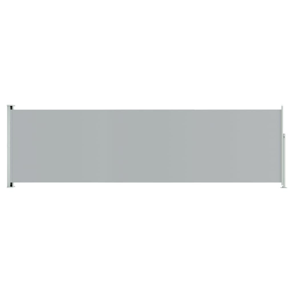 vidaXL Patio Retractable Side Awning 180x600 cm Grey