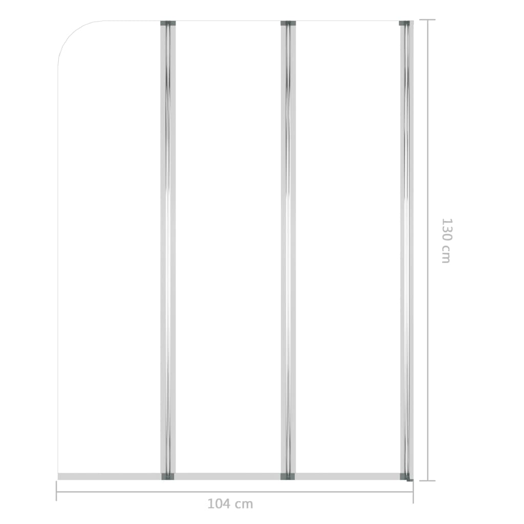 vidaXL Bath Enclosures 2 pcs 104x130 cm Tempered Glass Transparent