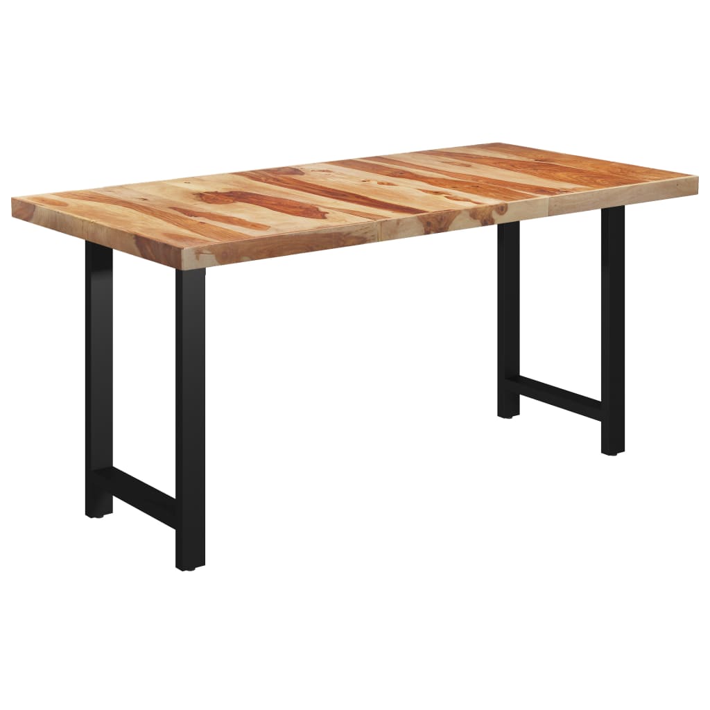 vidaXL Dining Table with H-shaped Legs 160x80x77cm Solid Sheesham Wood