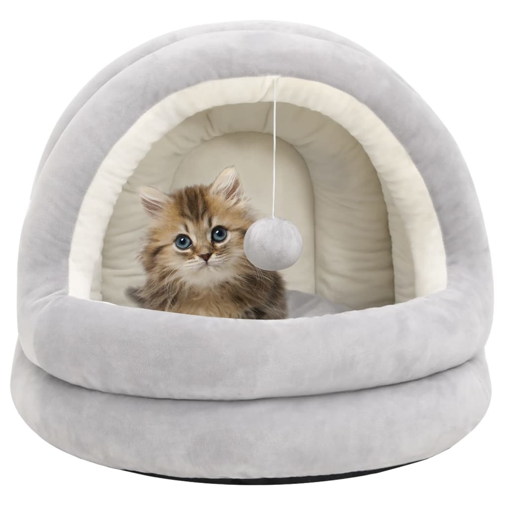 vidaXL Cat Bed 50x50x45 cm Grey and Cream