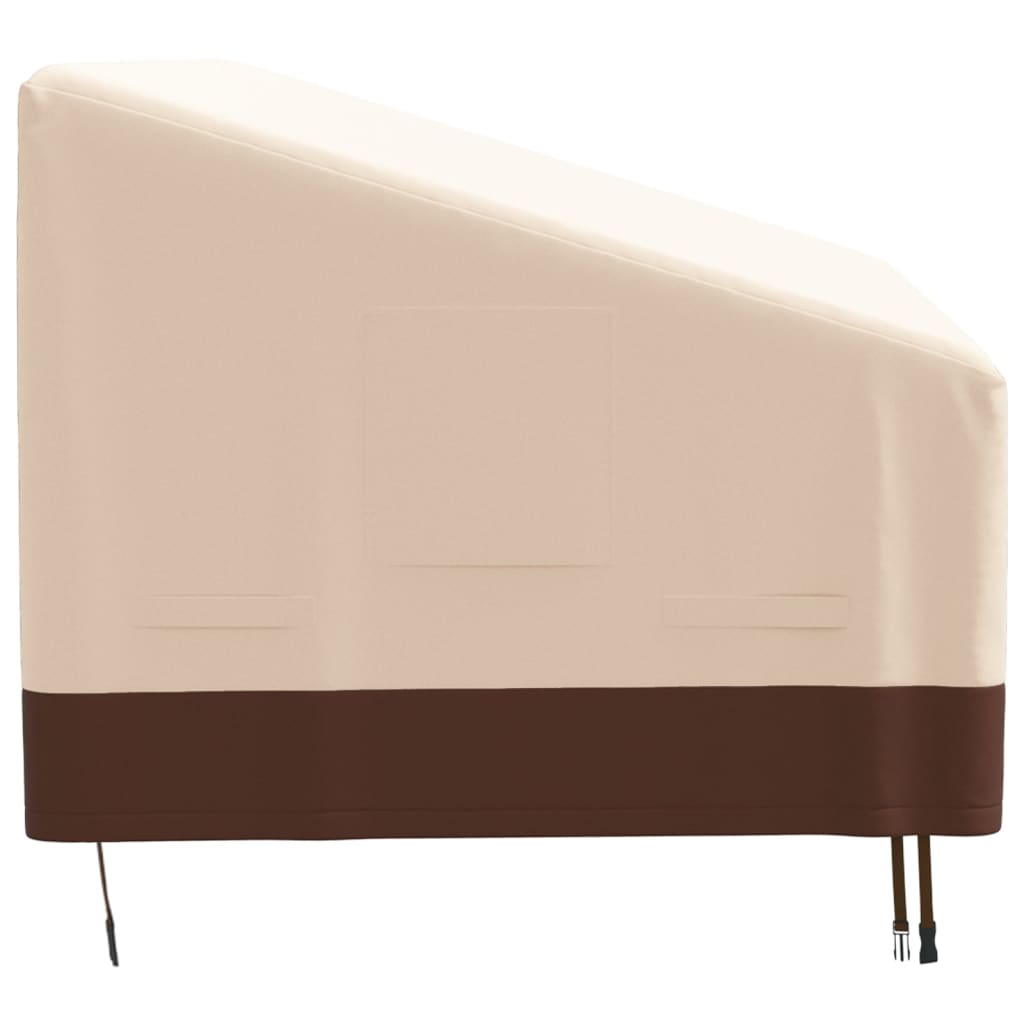 vidaXL 3-Seater Bench Cover Beige 198x97x48/74 cm 600D Oxford