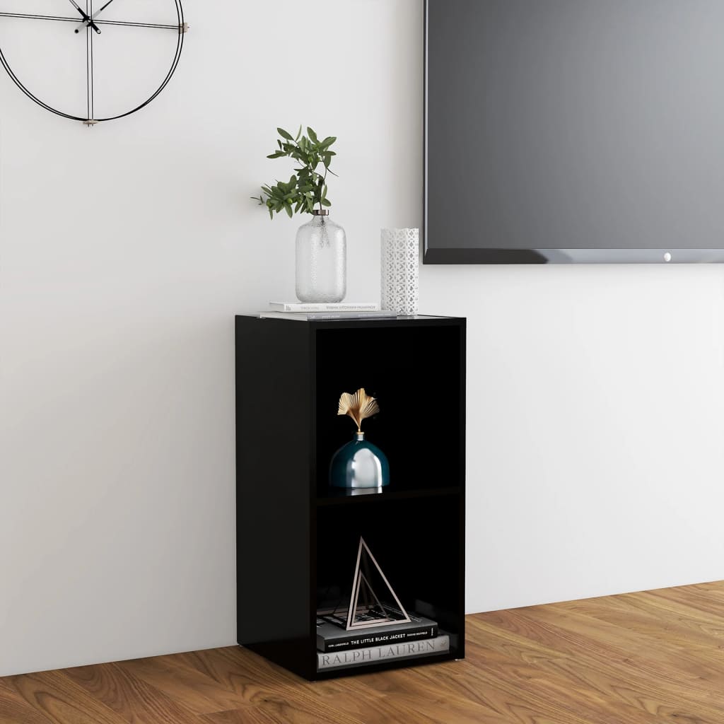 vidaXL TV Cabinet Black 72x35x36.5 cm Engineered Wood