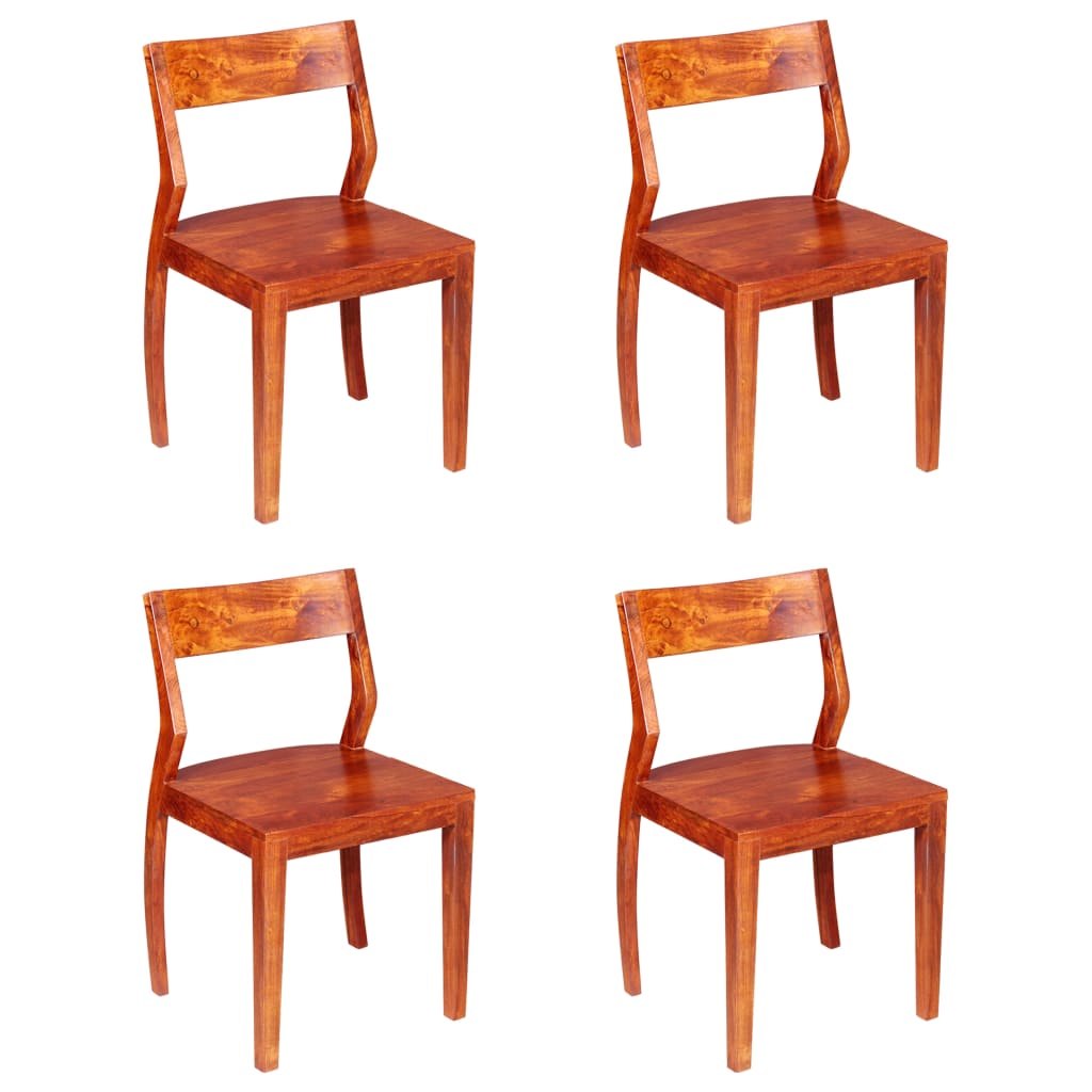 vidaXL Dining Chairs 4 pcs Solid Acacia Wood Sheesham
