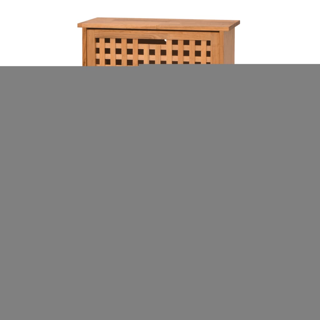 vidaXL Shoe Storage Cabinet Solid Walnut Wood 55x20x104 cm