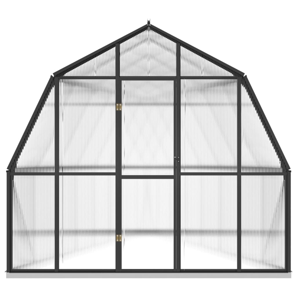 vidaXL Greenhouse with Base Frame Anthracite 12.63 m² Aluminium