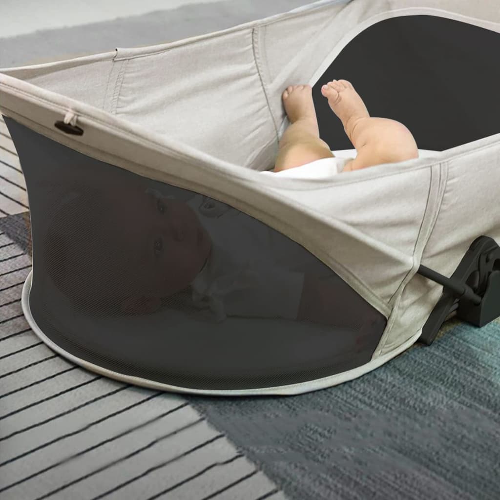 DERYAN Pop-up Travel Cot Infant Baby Luxe with Mosquito Net Cream