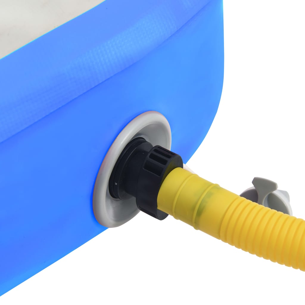 vidaXL Inflatable Gymnastics Mat with Pump 400x100x20 cm PVC Blue