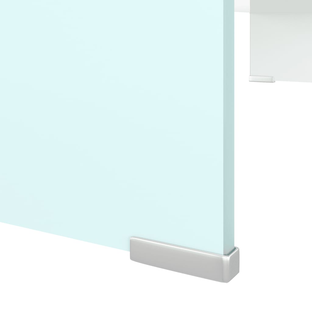 vidaXL TV Stand/Monitor Riser Glass Green 80x30x13 cm