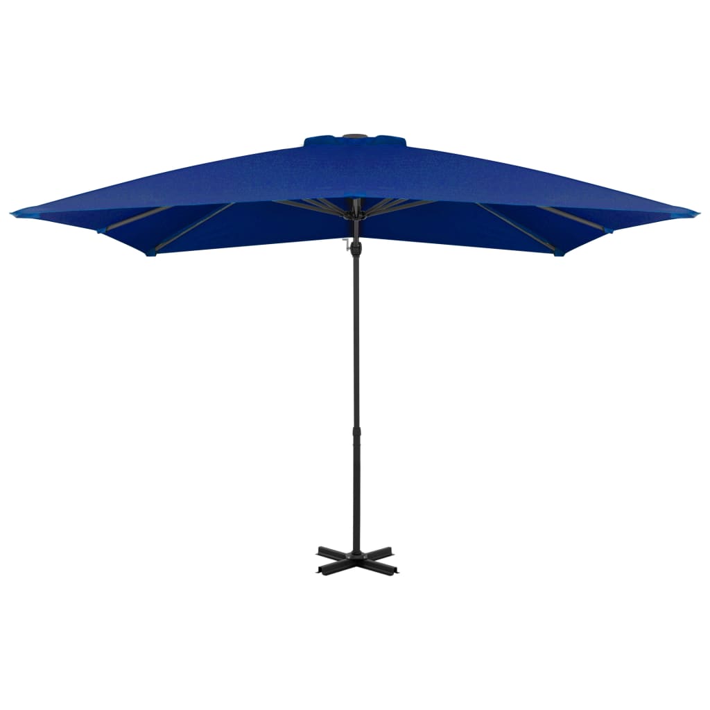 vidaXL Cantilever Umbrella with Aluminium Pole Azure Blue 250x250 cm