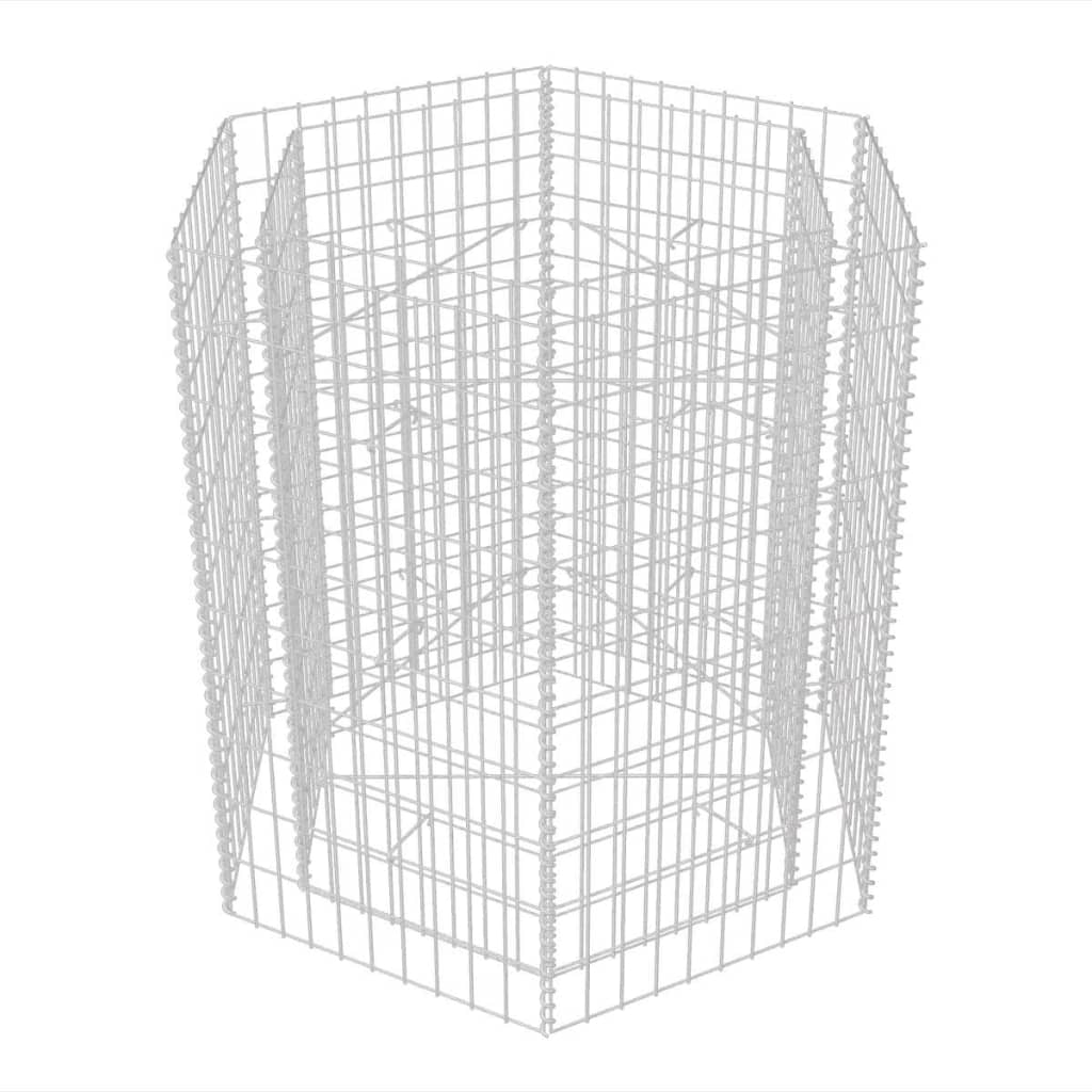 vidaXL Hexagonal Gabion Raised Bed 100x90x100 cm