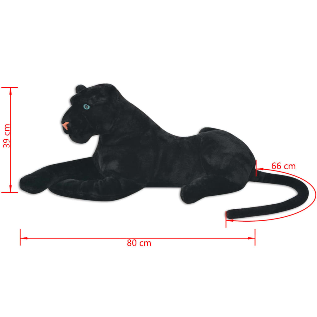 vidaXL Panther Toy Plush Black XXL