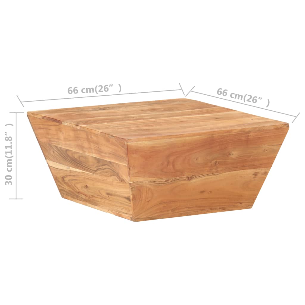 vidaXL Coffee Table V-shape 66x66x30 cm Solid Acacia Wood
