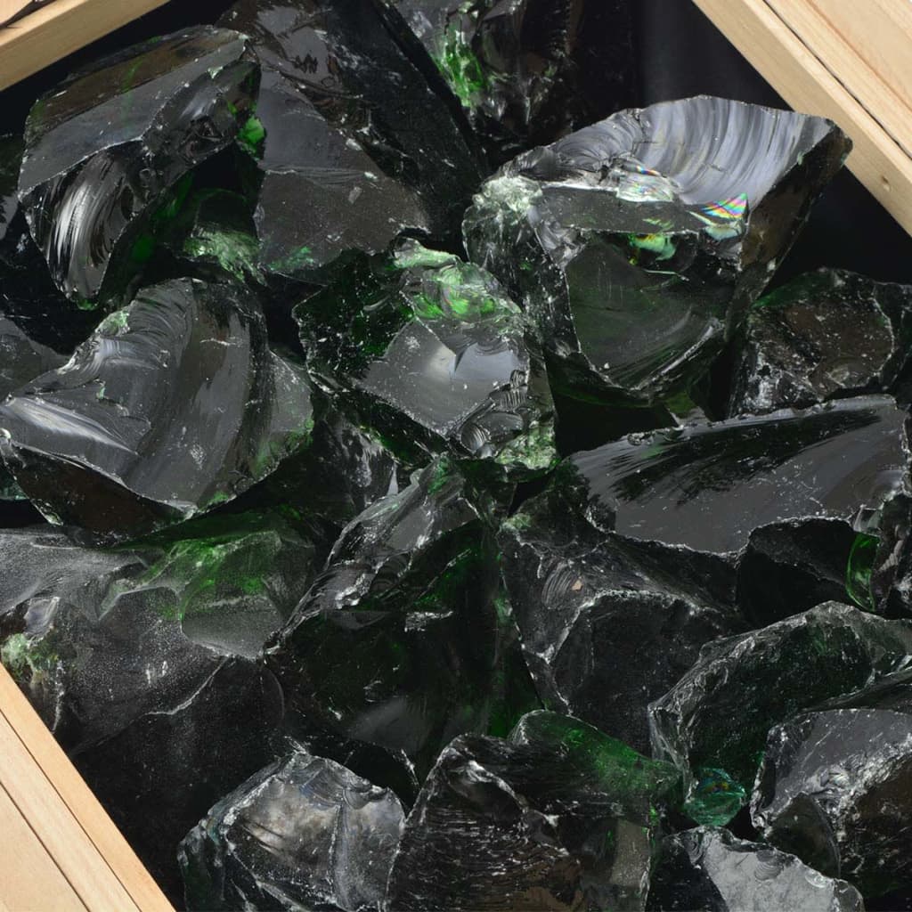 vidaXL Gabion Rocks Glass Green 60-120 mm 25 kg