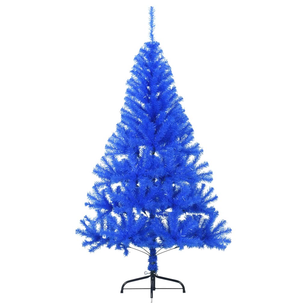 vidaXL Artificial Half Christmas Tree with Stand Blue 150 cm PVC