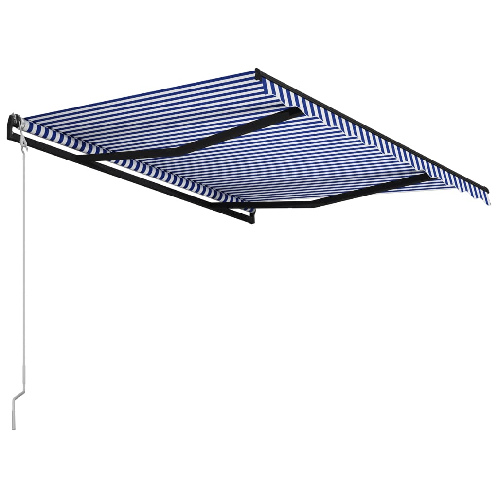 vidaXL Automatic Retractable Awning 300x250 cm Blue and White