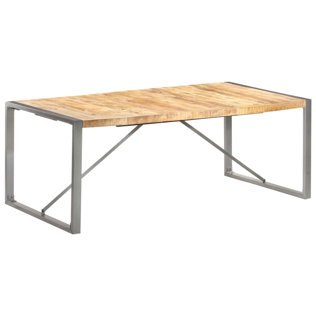 vidaXL Dining Table 200x100x75 cm Solid Rough Mango Wood