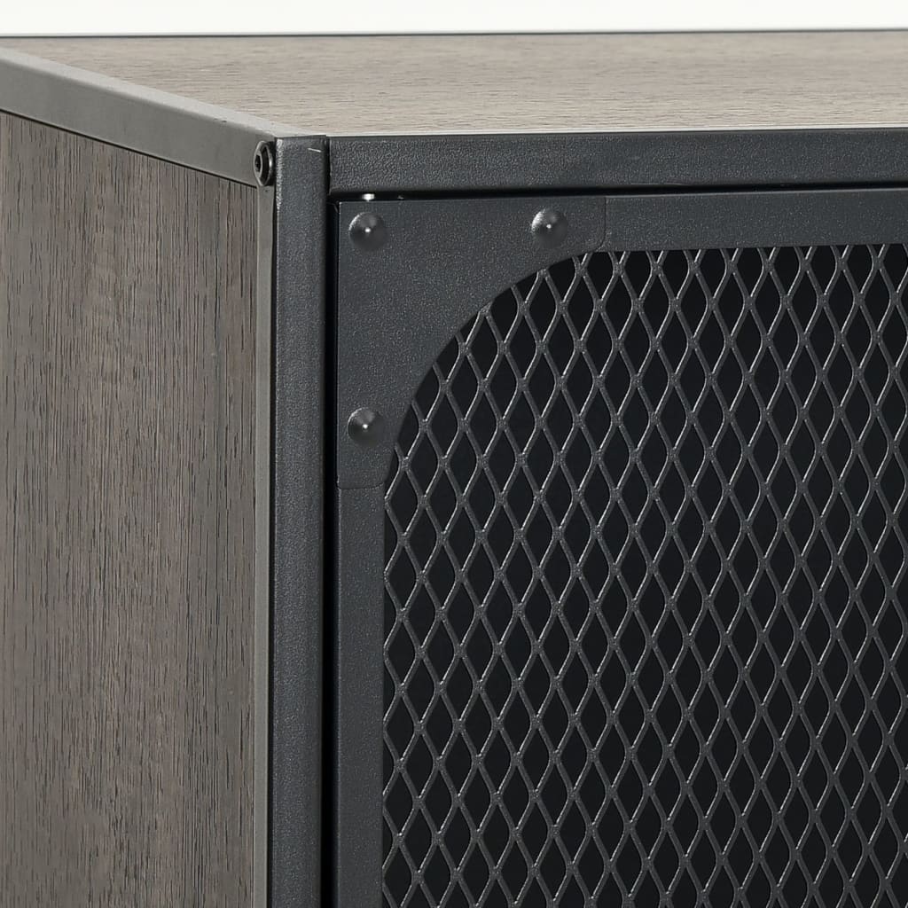 vidaXL Storage Cabinets 2 pcs Grey 72x36x82 cm Metal and MDF