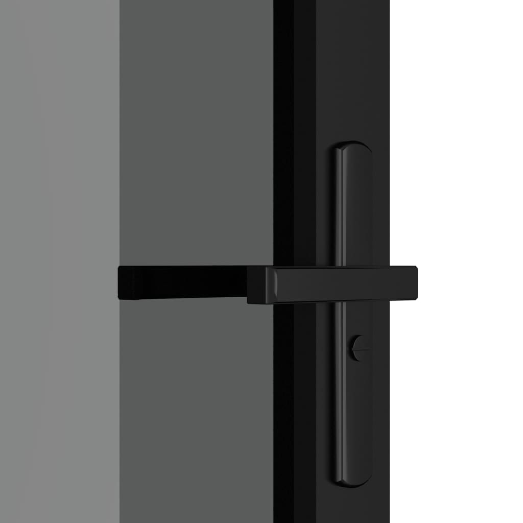 vidaXL Interior Door 102.5x201.5 cm Black ESG Glass and Aluminium
