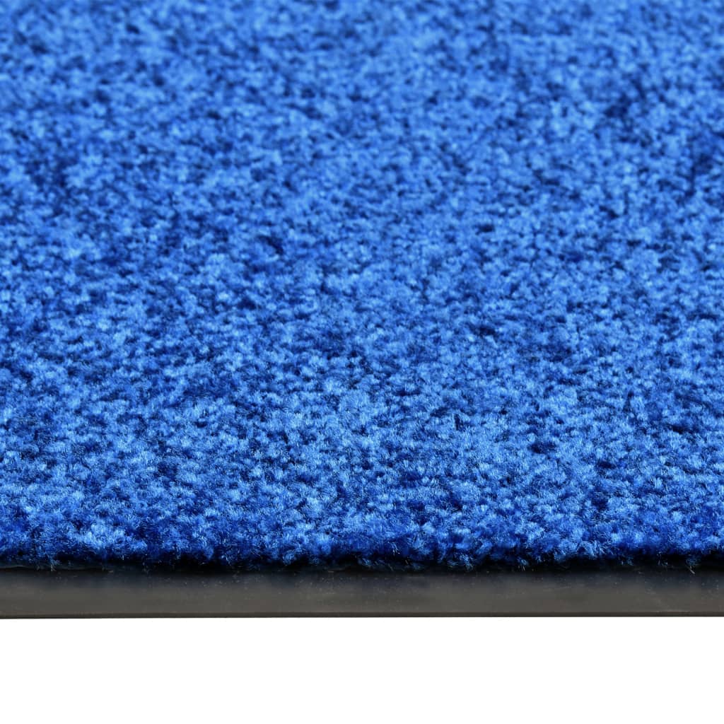 vidaXL Doormat Washable Blue 40x60 cm
