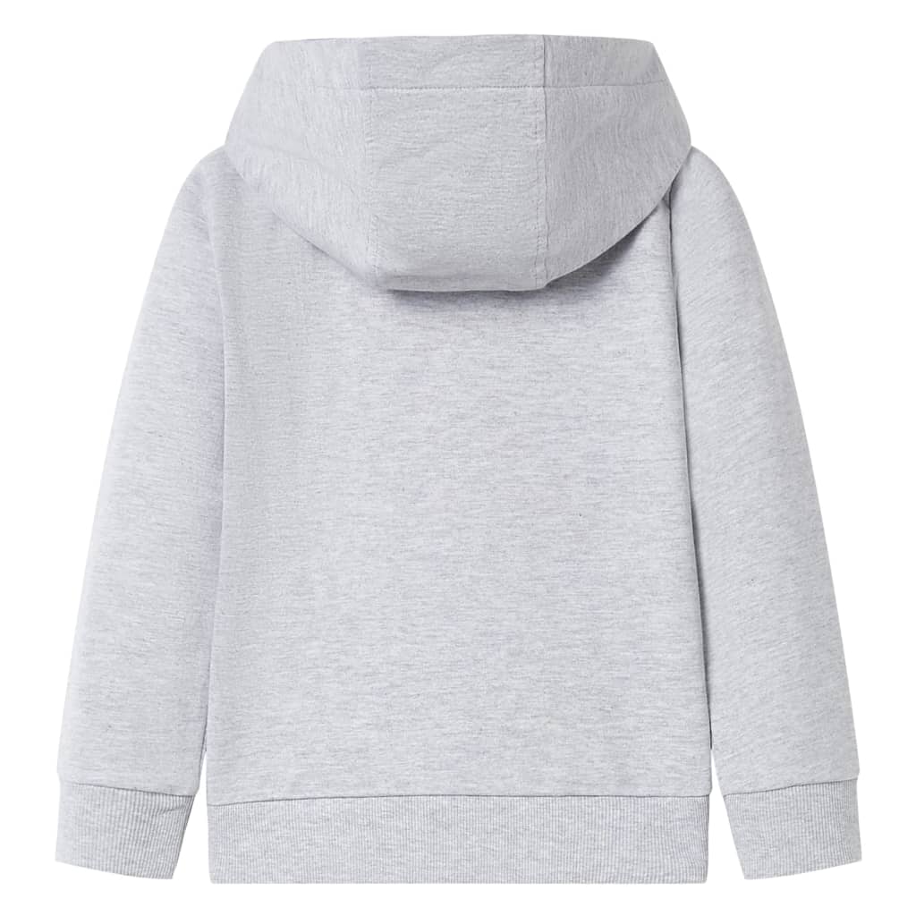 Kids' Hooded Sweatshirt with Zip Grey 92