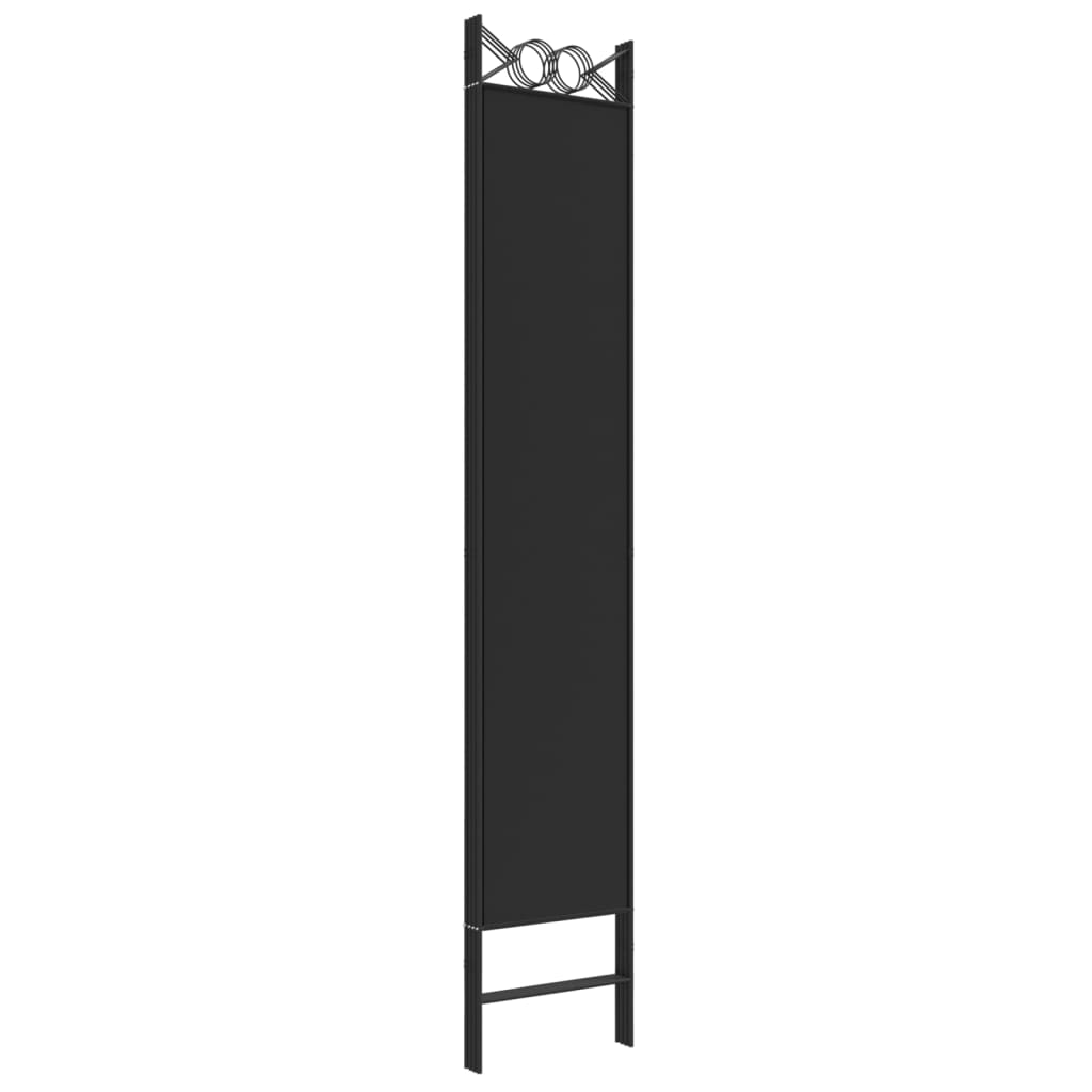 vidaXL 4-Panel Room Divider Black 160x220 cm Fabric