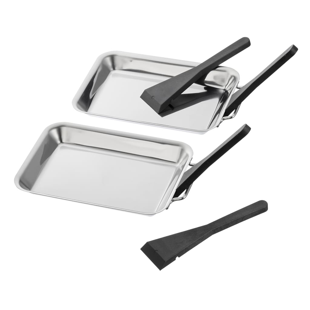 HI 6 Piece BBQ Grill Pans Set Stainless Steel