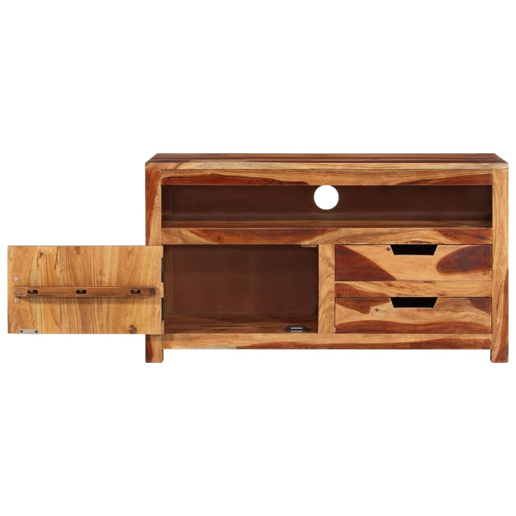 vidaXL TV Cabinet 90x34.5x50 cm Solid Wood Acacia