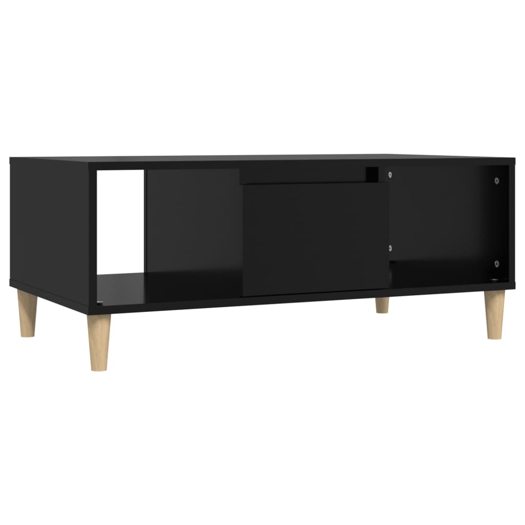 vidaXL Coffee Table Black 90x50x36,5 cm Engineered Wood