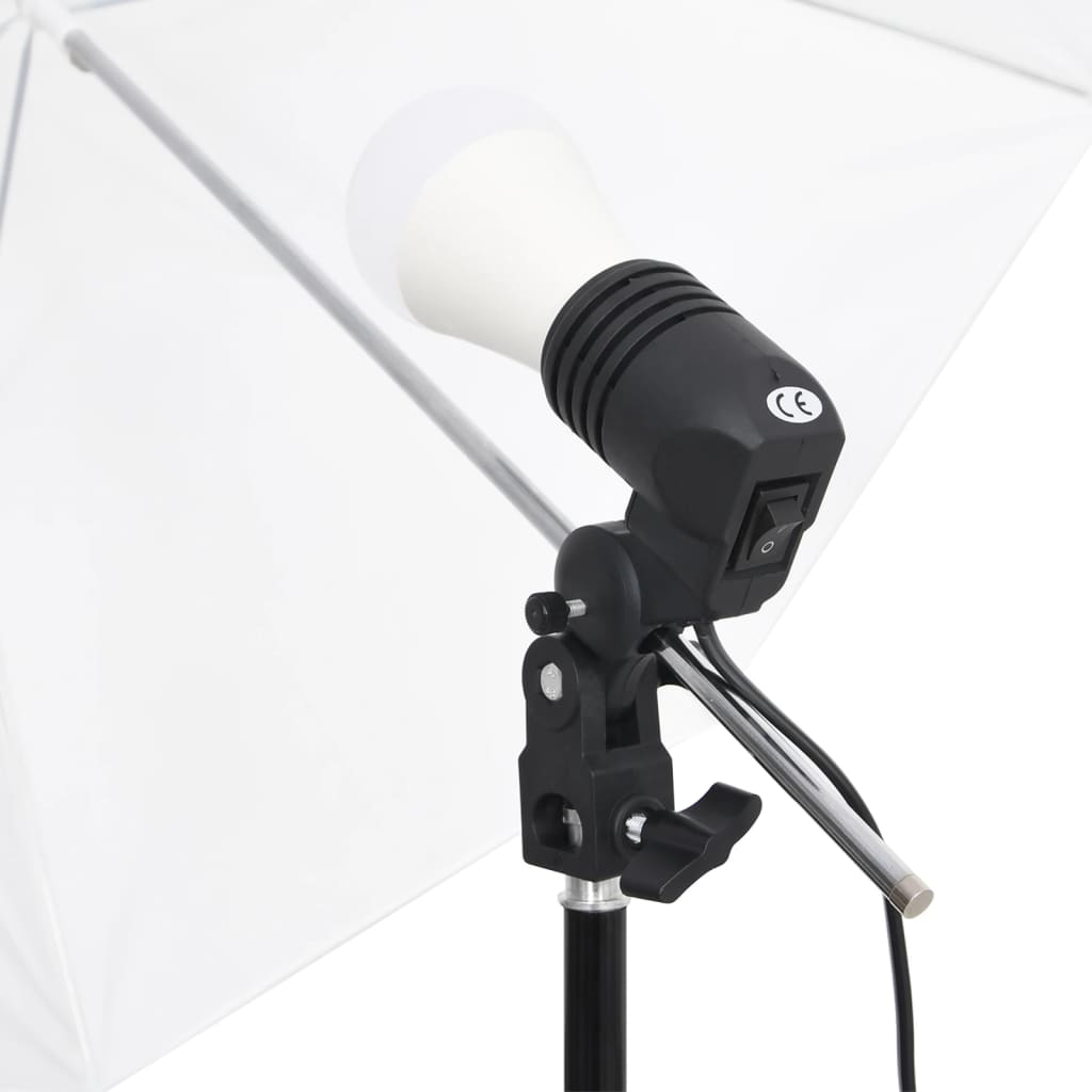 vidaXL Studio Lighting Kit with Backdrops & Umbrellas