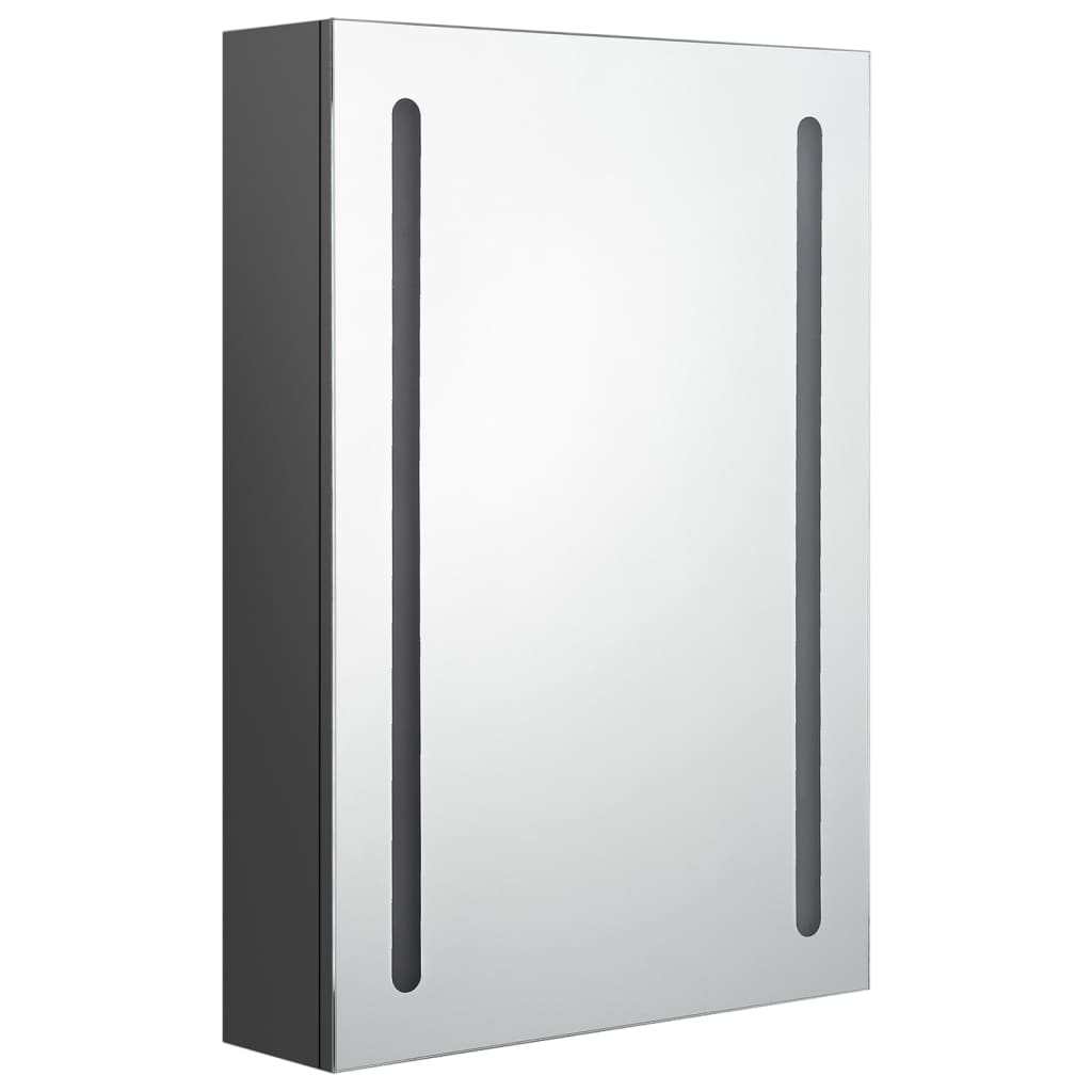 vidaXL LED Bathroom Mirror Cabinet Grey 50x13x70 cm