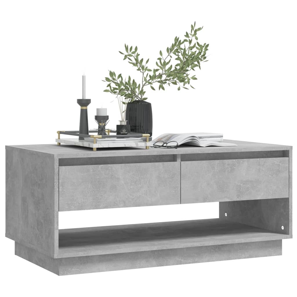 vidaXL Coffee Table Concrete Grey 102.5x55x44 cm Engineered Wood