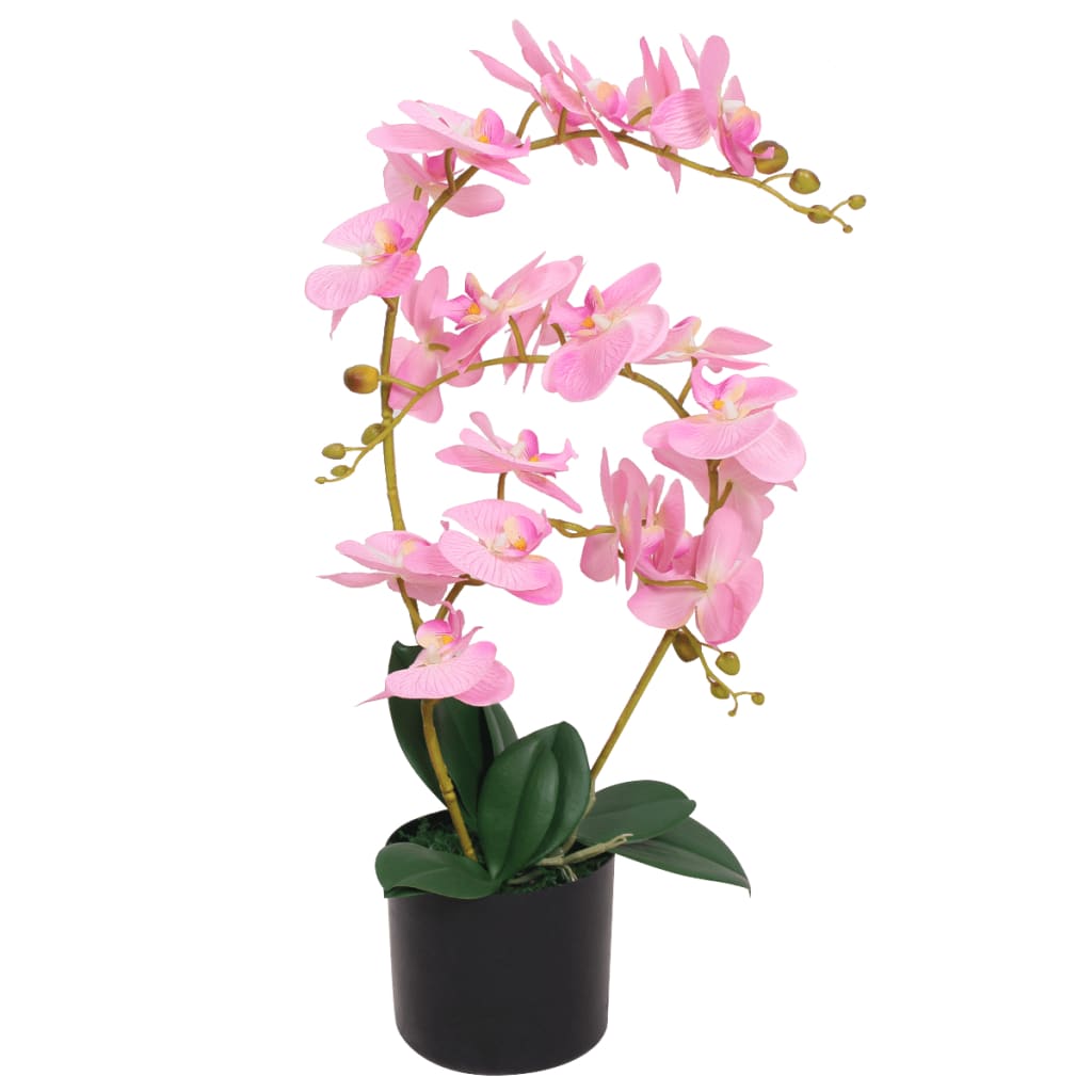 vidaXL Artificial Orchid Plant with Pot 65 cm Pink