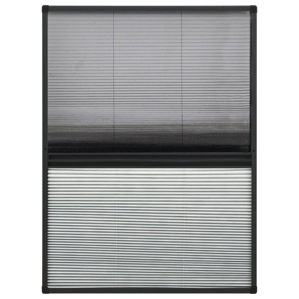 vidaXL Plisse Insect Screen for Windows Aluminium 80x120 cm with Shade