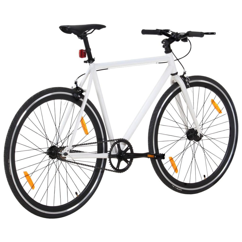 vidaXL Fixed Gear Bike White and Black 700c 51 cm