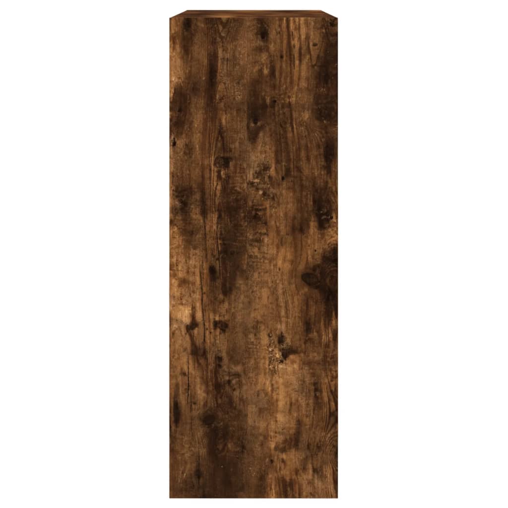 vidaXL Shoe Cabinet Smoked Oak 80x34x96.5 cm Engineered Wood