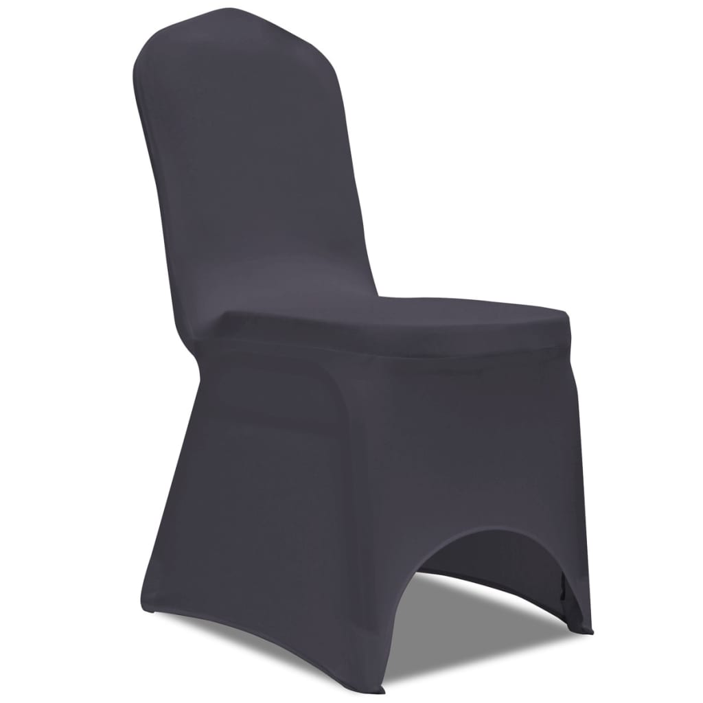 vidaXL Stretch Chair Cover 6 pcs Anthracite