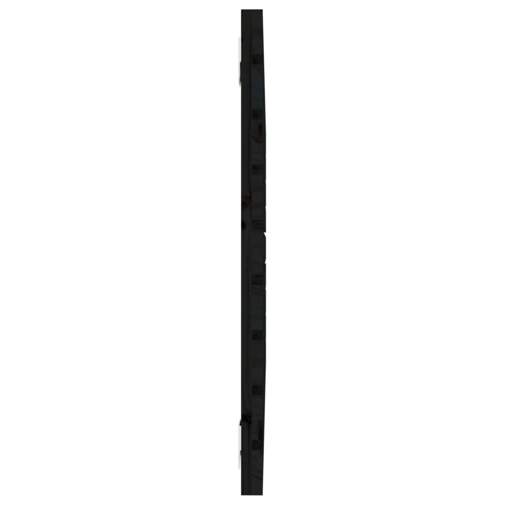 vidaXL Wall Headboard Black 81x3x63 cm Solid Wood Pine