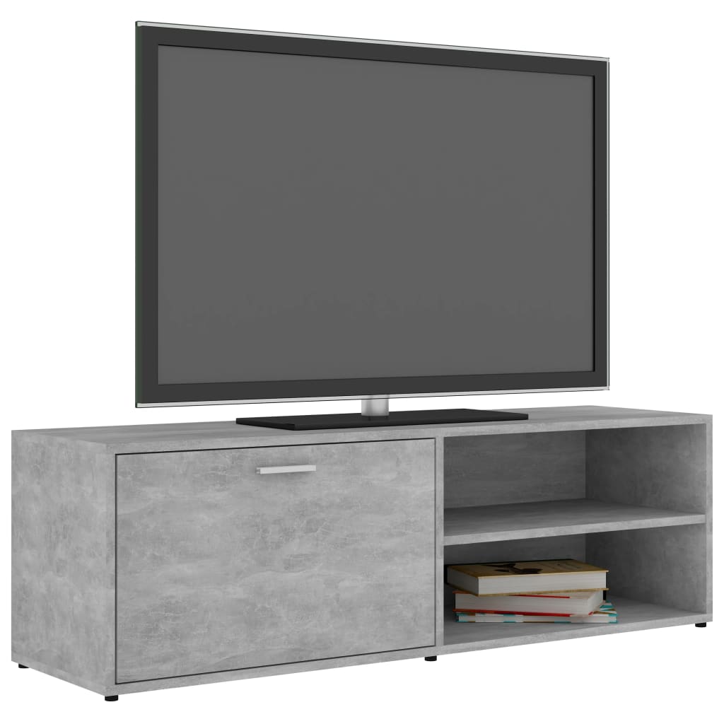 vidaXL TV Cabinet Concrete Grey 120x34x37 cm Engineered Wood
