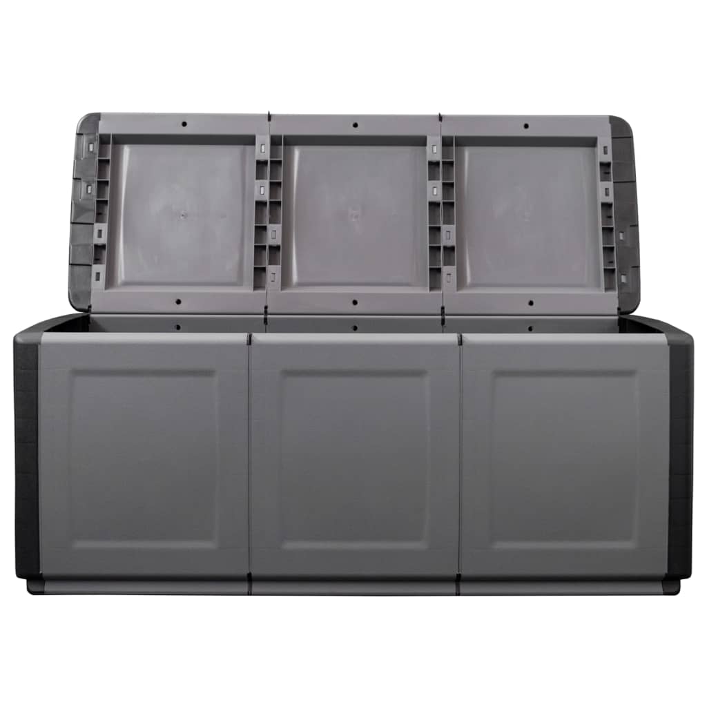 vidaXL Garden Storage Box 138x53x57 cm 330 L Dark Grey and Black