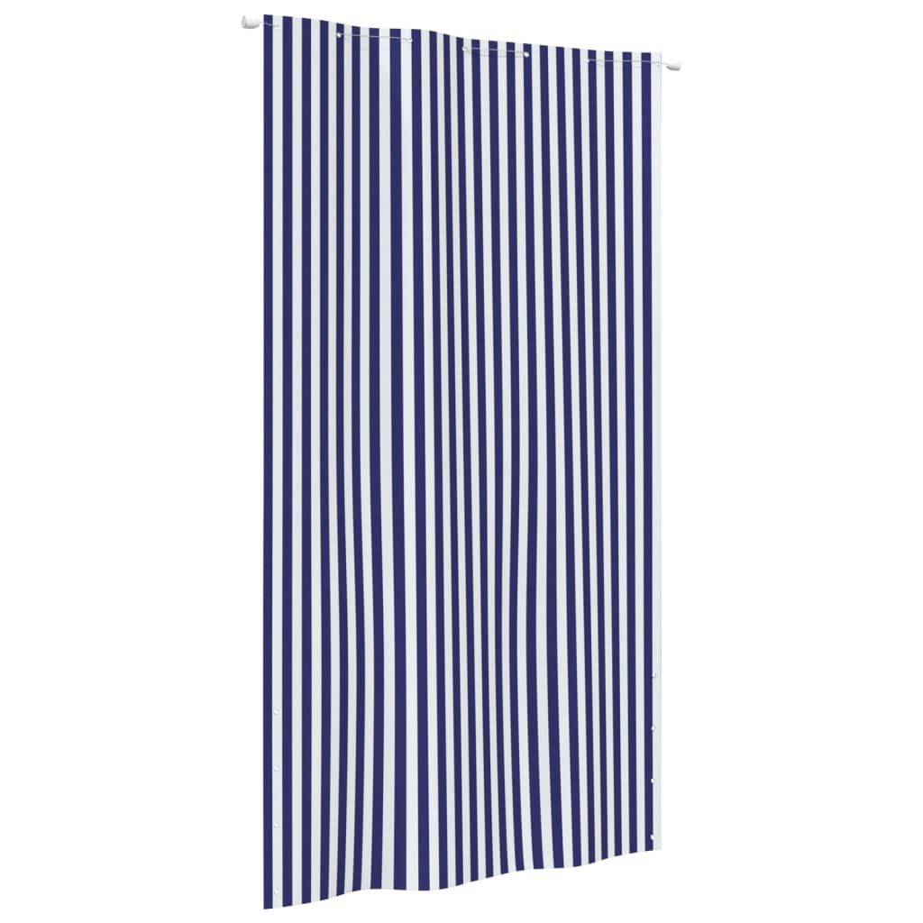 vidaXL Balcony Screen Blue and White 140x240 cm Oxford Fabric