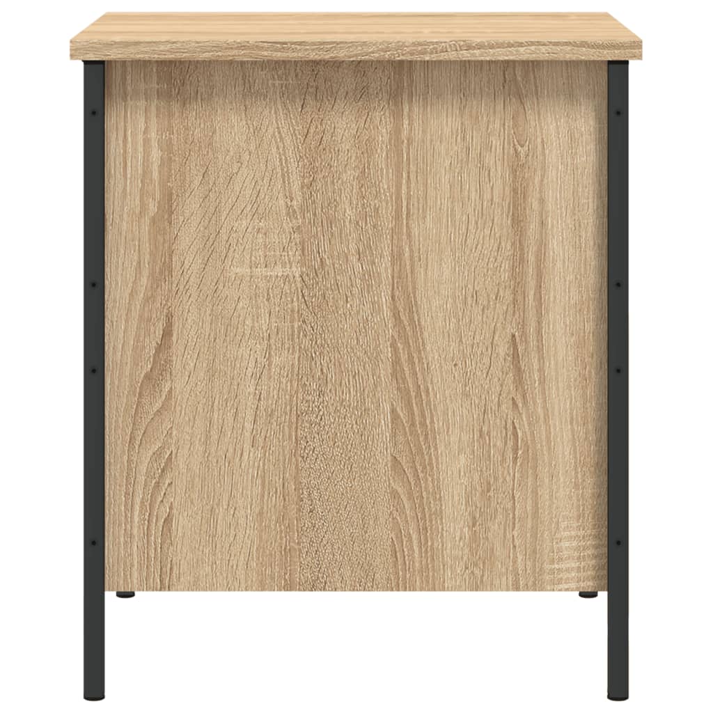 vidaXL Storage Bench Sonoma Oak 40x42.5x50 cm Engineered Wood