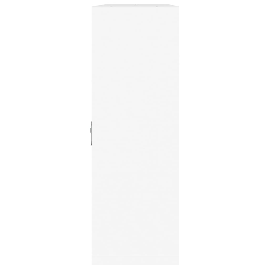 vidaXL Wall Display Shelf 8 Compartments High Gloss White