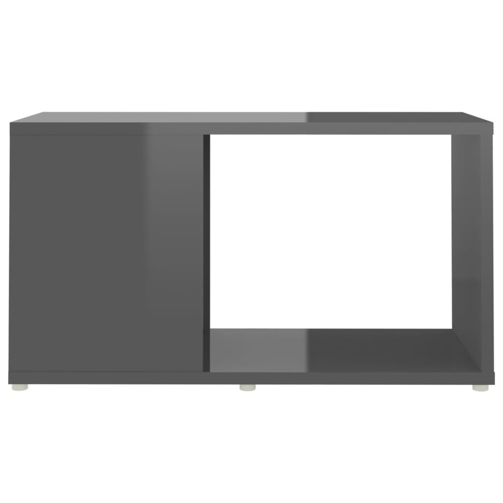 vidaXL TV Cabinet High Gloss Grey 60x24x32cm Engineered Wood
