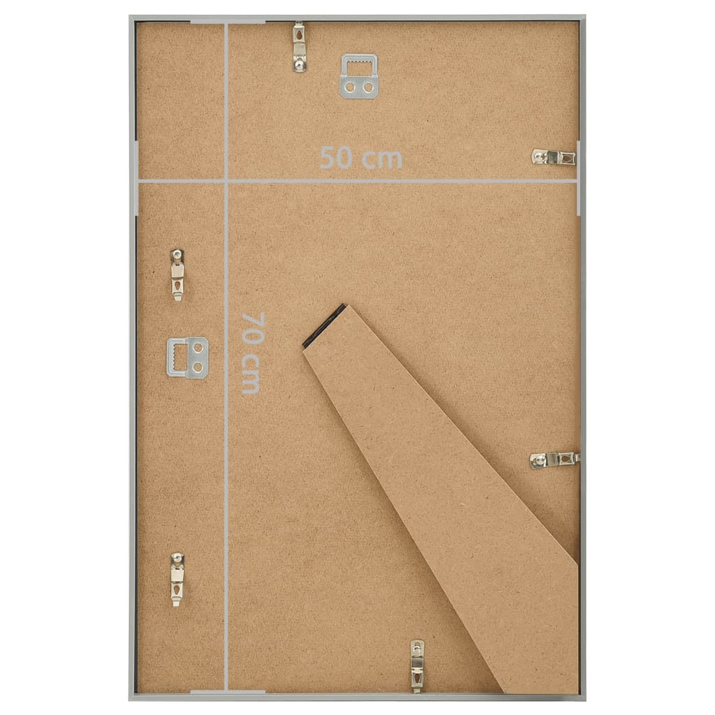 vidaXL Photo Frames Collage 5 pcs for Wall or Table Silver 50x70cm MDF