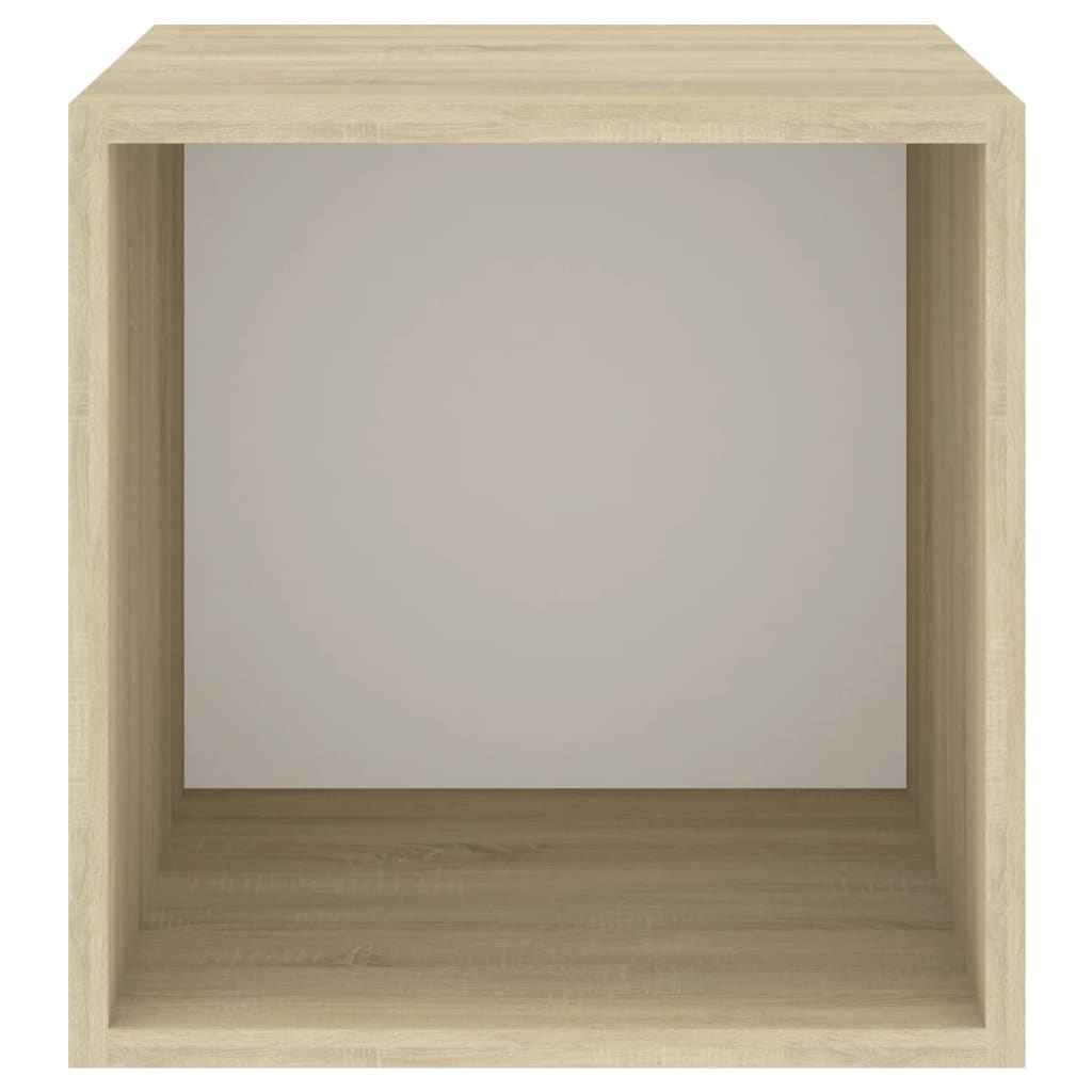 vidaXL Wall Cabinets 2 pcs White and Sonoma Oak 37x37x37 cm Chipboard