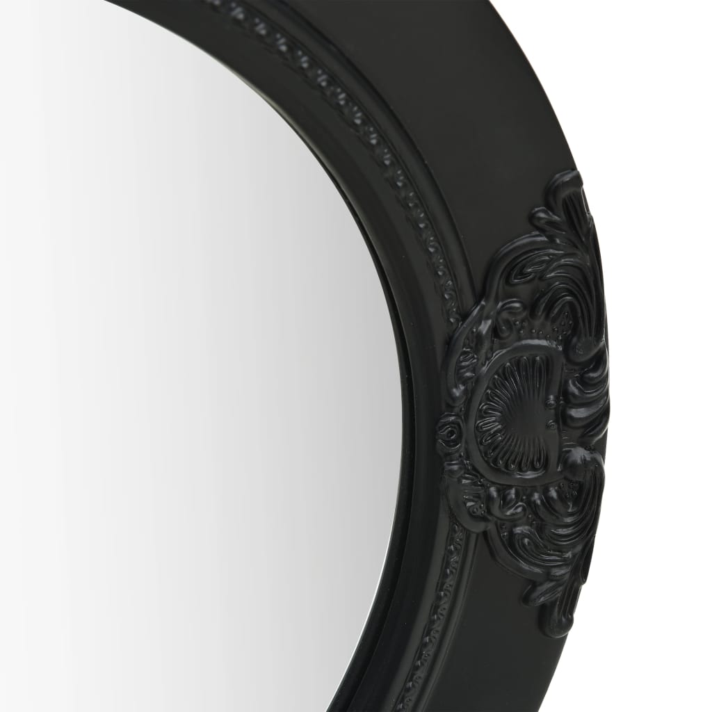 vidaXL Wall Mirror Baroque Style 50 cm Black