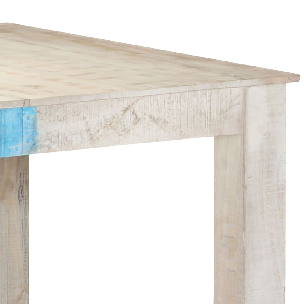 vidaXL Dining Table White 180x90x76 cm Solid Mango Wood