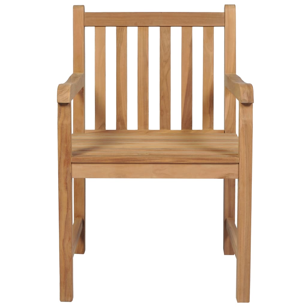 vidaXL Outdoor Chairs 4 pcs Solid Teak Wood